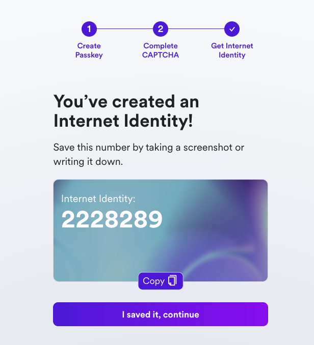 Internet Identity screen prompting the user to authorize access to Openchat